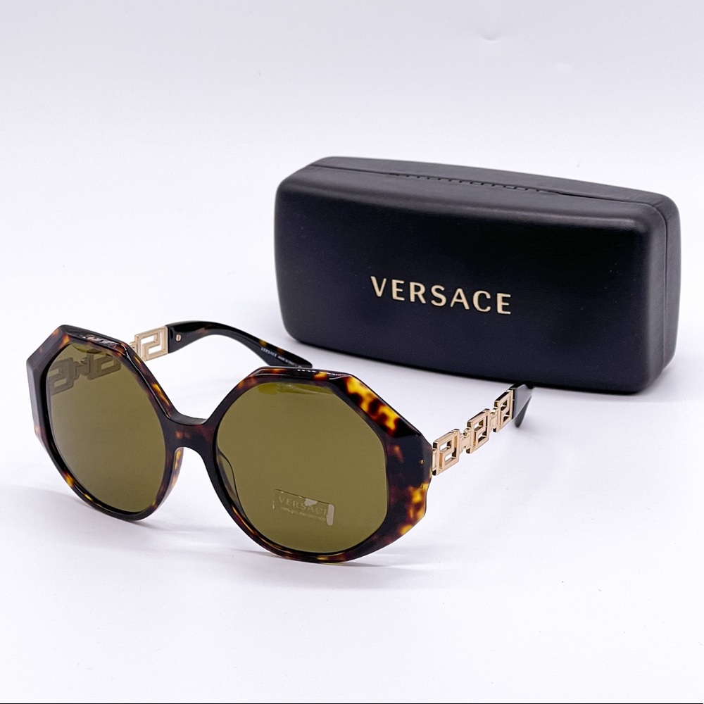 NEW VERSACE VE4395 108/73 OVERSIZED WOMEN’S SUNGLASSES VERSACE VE 4395 HAVANA